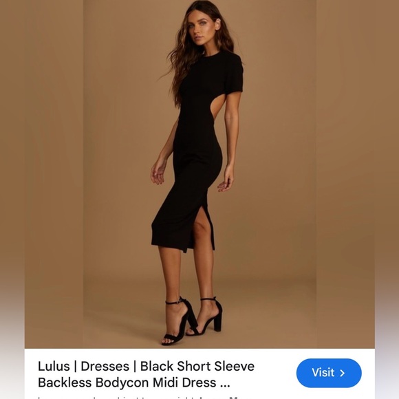 Lulus Dresses & Skirts - Lulu's Elegant Black Backless Midi Dress
